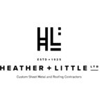 heather and little logo black and white